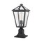 Z-Lite Talbot 1 Light Outdoor Pier Mounted Fixture, Black & Clear Beveled 579PHMR-533PM-BK - alternate 5